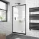 London Matt Black 6mm Pivot Shower Door 1000mm