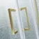 London Brushed Brass 6mm Corner Entry Shower Enclosure 900x900mm