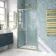 London Brushed Brass 6mm Sliding Shower Door 1000mm