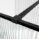 Munich Fluted Effect Matt Black Framed Easy Clean 8mm Wet Room Shower Glass Panel 1400mm