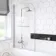Venice 4mm Bath Screen with Towel Rail - 800mm