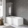 4mm L Shaped Fixed Bath Screen