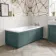 Traditonal Midnight Green Wooden Bath End Panel 680mm