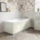 Traditional Linen White Wooden Bath End Panel 680mm