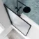 Fiji Easy Clean Fluted Matt Black Framed Bath Screen - 800mm