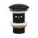 Matt Black Ceramic Dome Basin Waste - Slotted