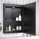 Mia Black Framed Illuminated LED Mirror Cabinet 710x500mm