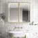 Mia Matt Brass Illuminated LED Mirror Cabinet 710x800mm