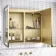 Mia Matt Brass Illuminated LED Mirror Cabinet 710x800mm