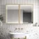 Mia Matt Brass Illuminated LED Mirror Cabinet 710x1000mm