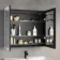 Selma Matt Black Illuminated LED Recessed Mirror Cabinet 700x800mm