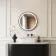 Delilah Black Framed Round Illuminated LED Mirror 600mm