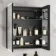 Aurora Matt Black Illuminated LED Mirror Cabinet With BLUETOOTH Speaker 700x600mm