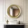 Georgia Pale Brushed Brass Round Illuminated LED Mirror 850mm
