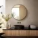 Paris Black Framed Round Bathroom Mirror 800mm