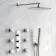 Ballina Premium Chrome Round Thermostatic Set - 300mm Head, Hand Shower & Body Jets