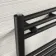 Naples Electric Premium Matt Black Straight Heated Towel Rail 800x600mm
