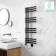 Madrid Electric Matt Black Designer Heated Towel Rail 1200x450mm