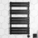 Santorini Electric Matt Black Flat Panel Heated Towel Rail 1000x600mm