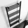 Barcelona Electric Matt Black Straight Heated Towel Rail 1400x600mm