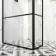 Munich Matt Black Grid 8mm Wet Room Shower Glass 800mm & 250mm Return Panel