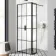 Munich Matt Black Grid 8mm Wet Room Shower Glass 800mm & 250mm Pivotal Return Panel