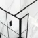 Munich Matt Black Grid 8mm Wet Room Shower Glass 800mm & 250mm Pivotal Return Panel