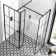 Munich Matt Black Grid 8mm Walk In Shower Enclosure 800mm & 800mm Glass with Pivotal Return Panel