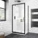London Matt Black 6mm Pivot Shower Enclosure 900x700mm