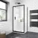London Matt Black 6mm Pivot Shower Enclosure 900x700mm