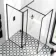 Munich Matt Black Framed 8mm Walk In Shower Enclosure 800mm & 700mm Glass with Pivotal Return Panel