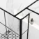 Munich Matt Black Grid 8mm Walk In Shower Enclosure 1100mm & 700mm Glass with Pivotal Return Panel