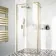 Munich Brushed Brass Framed 8mm Wet Room Shower Glass 1000mm & 250mm Return Panel