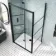 London Matt Black Grid 6mm Bifold Shower Enclosure 1000x700mm