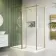 Munich Brushed Brass Framed 8mm Walk In Shower Enclosure 800mm & 700mm Glass with Return Panel
