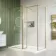 Munich Brushed Brass Framed 8mm Walk In Shower Enclosure 1000mm & 700mm Glass with Return Panel