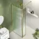 Munich Fluted Effect Brushed Brass 8mm Wet Room Shower Glass 700mm & 250mm Pivotal Return Panel