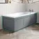 Traditional Fog Grey Wooden Bath Panel Pack 1700x680mm