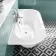 Harrow 1700mm Back To Wall Roll Top Bath - Chrome Claw Feet