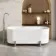 Shore 1700 Gloss White Freestanding Bath - Chrome Feet