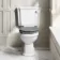 Hudson Traditional Close Coupled Toilet With Dove Grey Wooden Seat