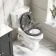 Hudson Traditional Close Coupled Toilet With Graphite Grey Wooden Seat