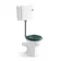 Hudson Traditional Toilet With Low-Level Cistern and Midnight Green Wooden Seat