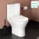 Orlando Rimless Close Coupled Toilet With Soft Close Slim Seat