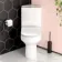 Denver Rimless Fully Back to Wall Close Coupled Corner Toilet With Soft Close Slim Seat