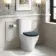 Kansas Traditional Rimless Close Coupled Toilet With Inky Blue Wooden Seat