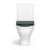 Kansas Traditional Rimless Close Coupled Toilet With Midnight Green Wooden Seat - Brushed Brass Hinges