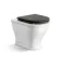 Kansas Traditional Rimless Back To Wall Toilet With Graphite Grey Wooden Seat
