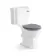 Hudson Traditional Close Coupled Toilet With Dove Grey Seat & Pedestal Basin - Single Tap Hole