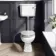 Hudson Traditional Low-Level Toilet With Cotton White Seat & Pedestal Basin - Single Tap Hole